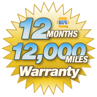 NAPA 12month-12000mile Warranty